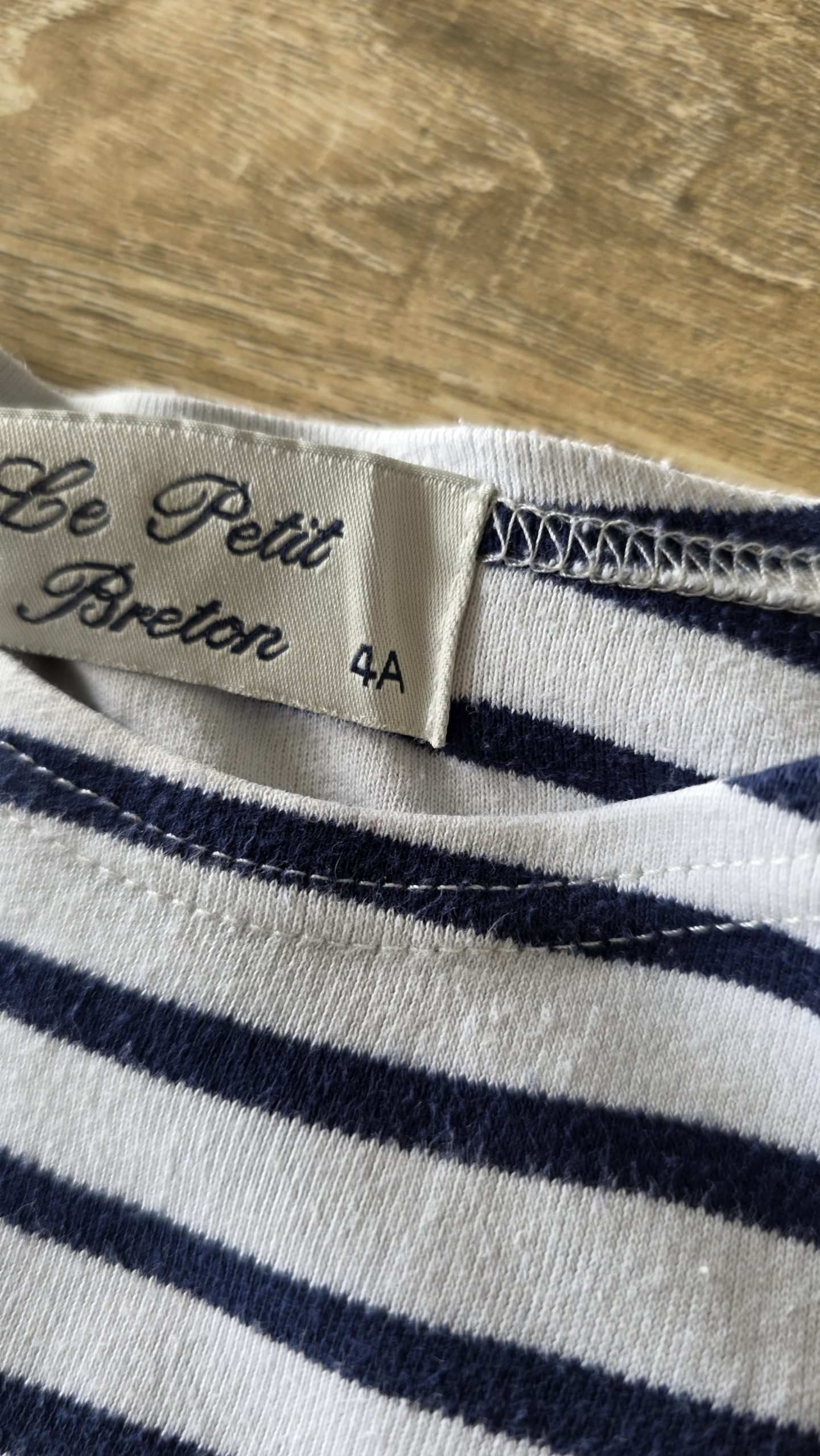 Pull Pull Blanc, Bleu Fille 4 Ans Le petit breton - Étiquette