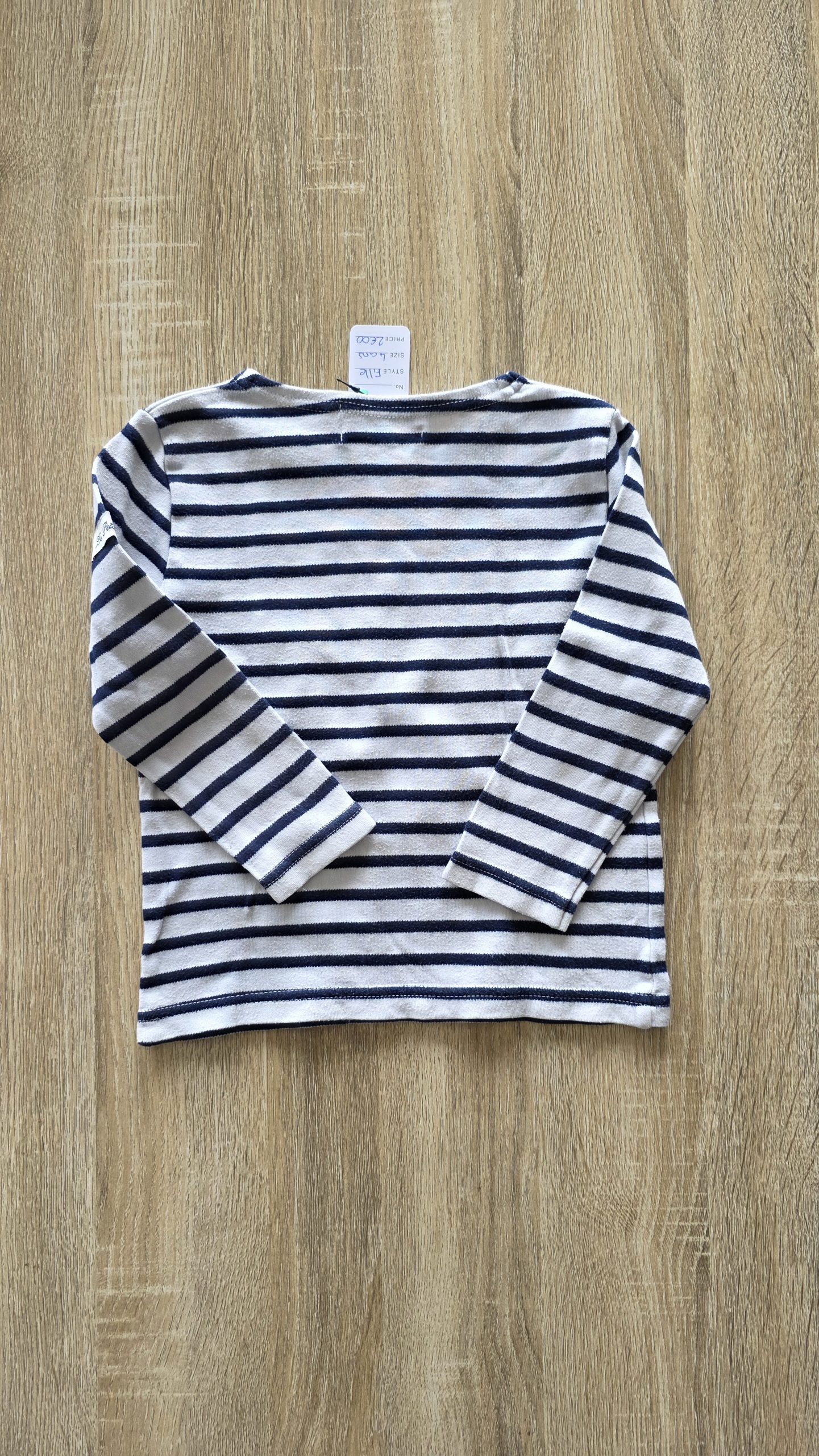 Pull Pull Blanc, Bleu Fille 4 Ans Le petit breton - Vue de dos