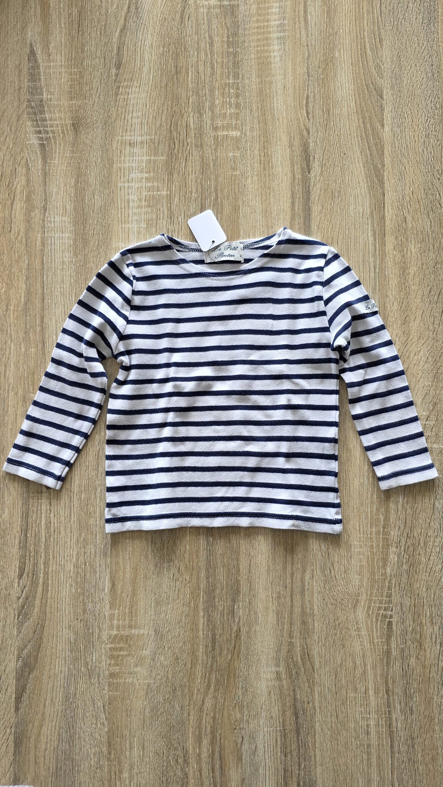 Pull Pull Blanc, Bleu Fille 4 Ans Le petit breton - Vue de face
