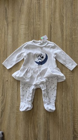 Pyjama Blanc Fille 6 Mois Orchestra - Vue de face