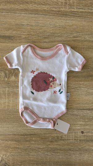 Body manches longues Blanc Fille 0 Mois, 3 Mois Bébé douceur - Vue de face