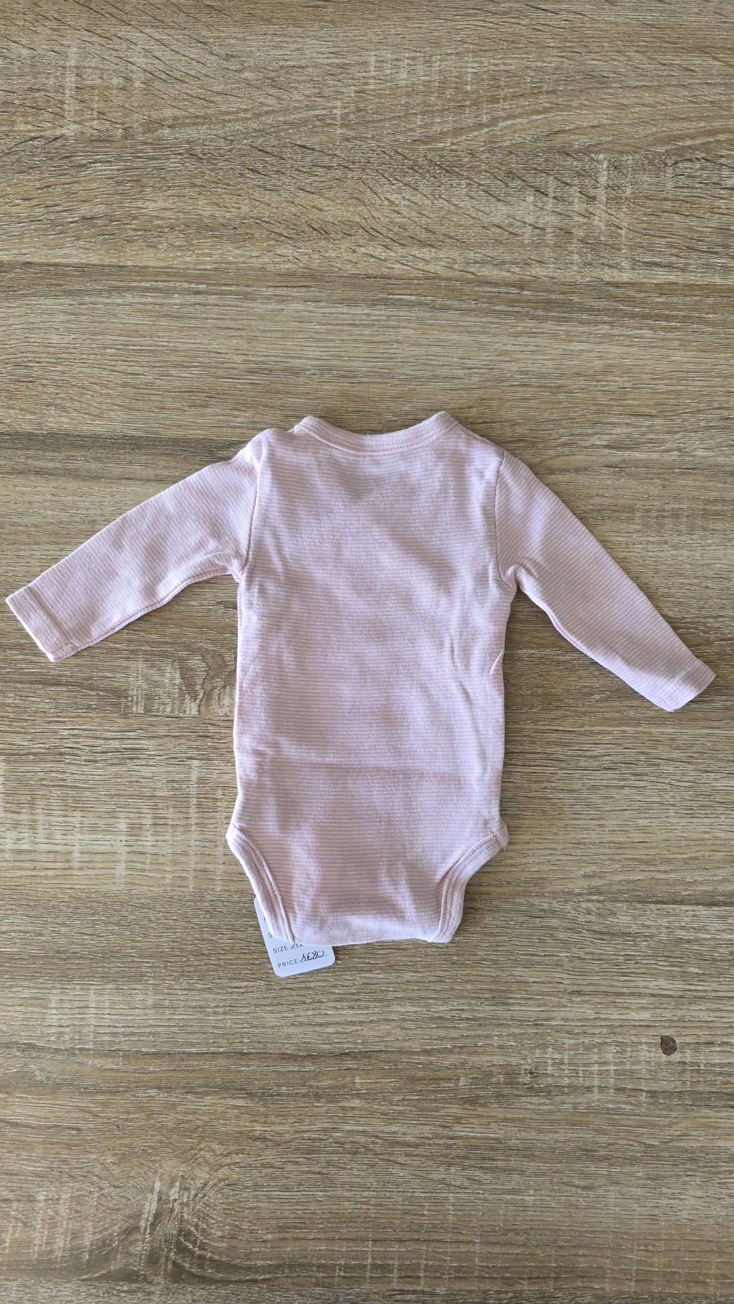 Body manches longues Body manches longues Rose Fille 1 Mois Kiabi - Vue de dos