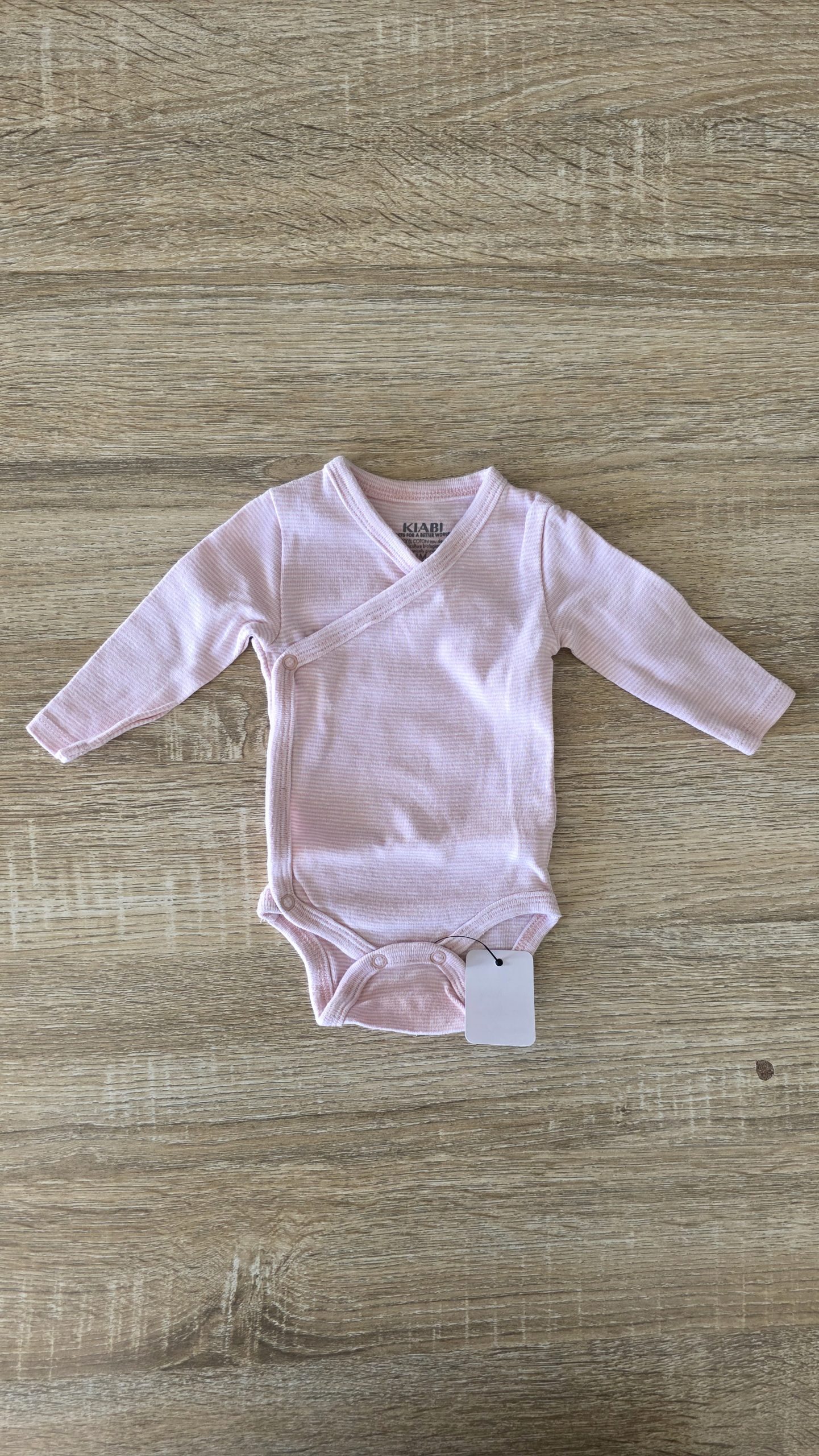 Body manches longues Body manches longues Rose Fille 1 Mois Kiabi - Vue de face