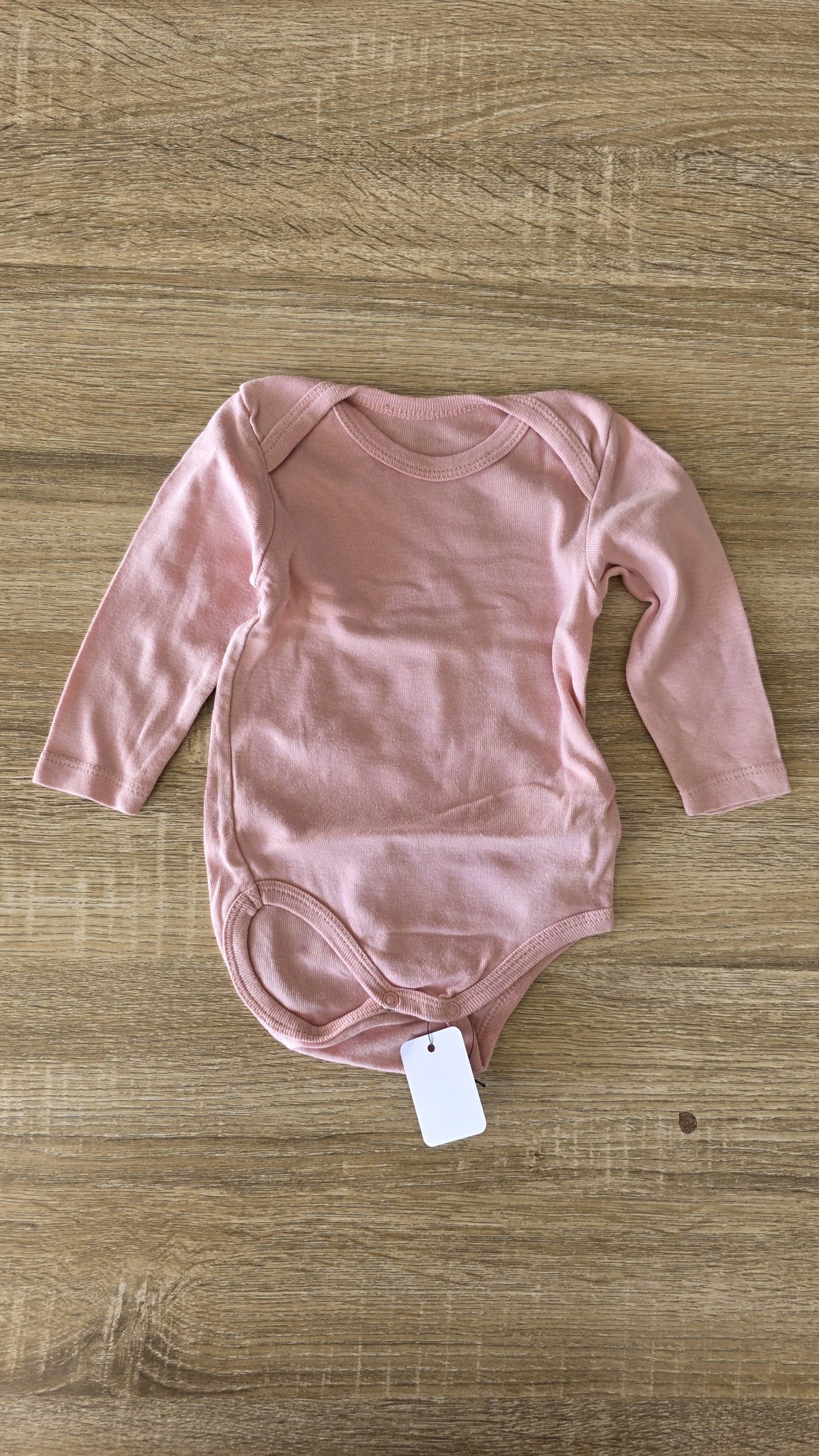 Body manches longues Body manches longues Rose Fille 6 Mois Kiabi - Vue de face