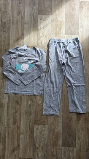 Ensemble pyjama Gris Fille 8 Ans - Vue de face