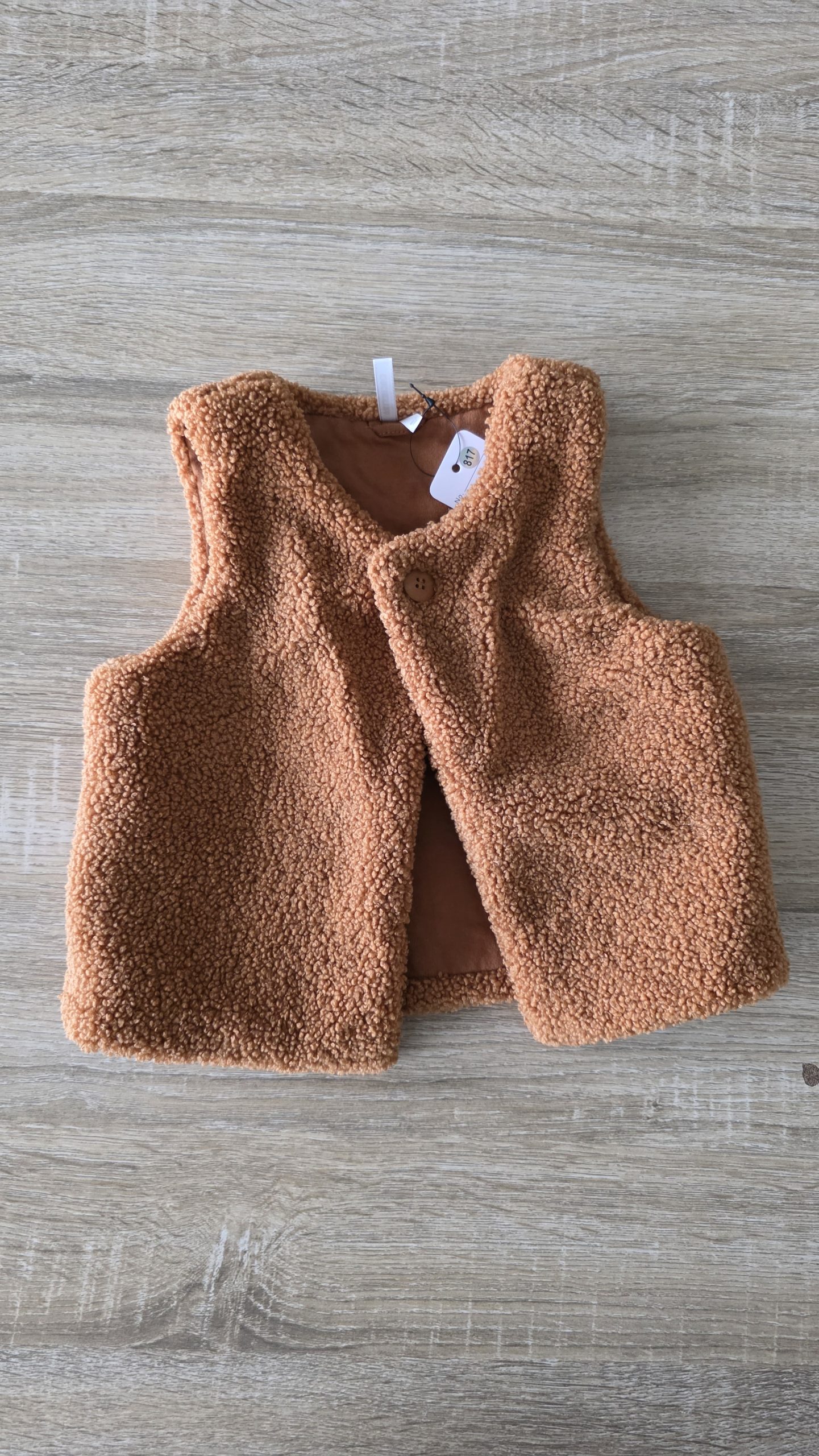 Gilet sans manche Gilet sans manche Brun Fille 12 Mois Orchestra - Vue de face