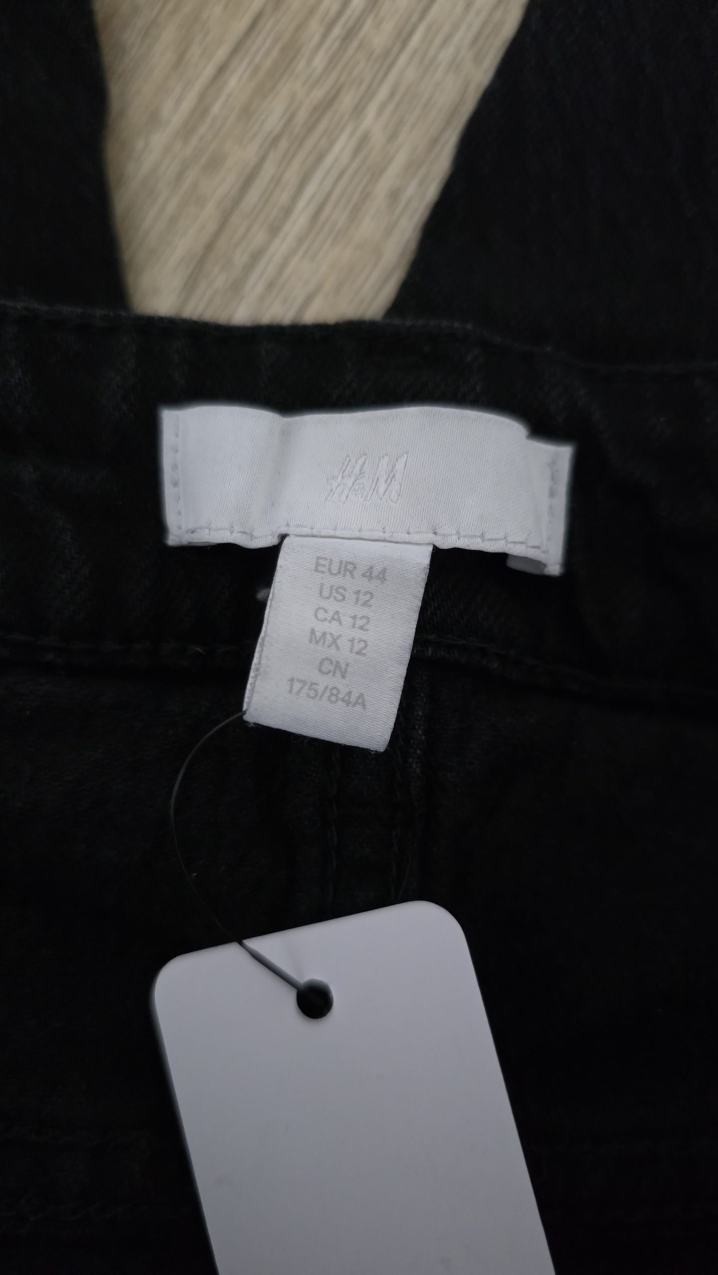 Pantalon Pantalon Noir Fille 44 H&M - Étiquette
