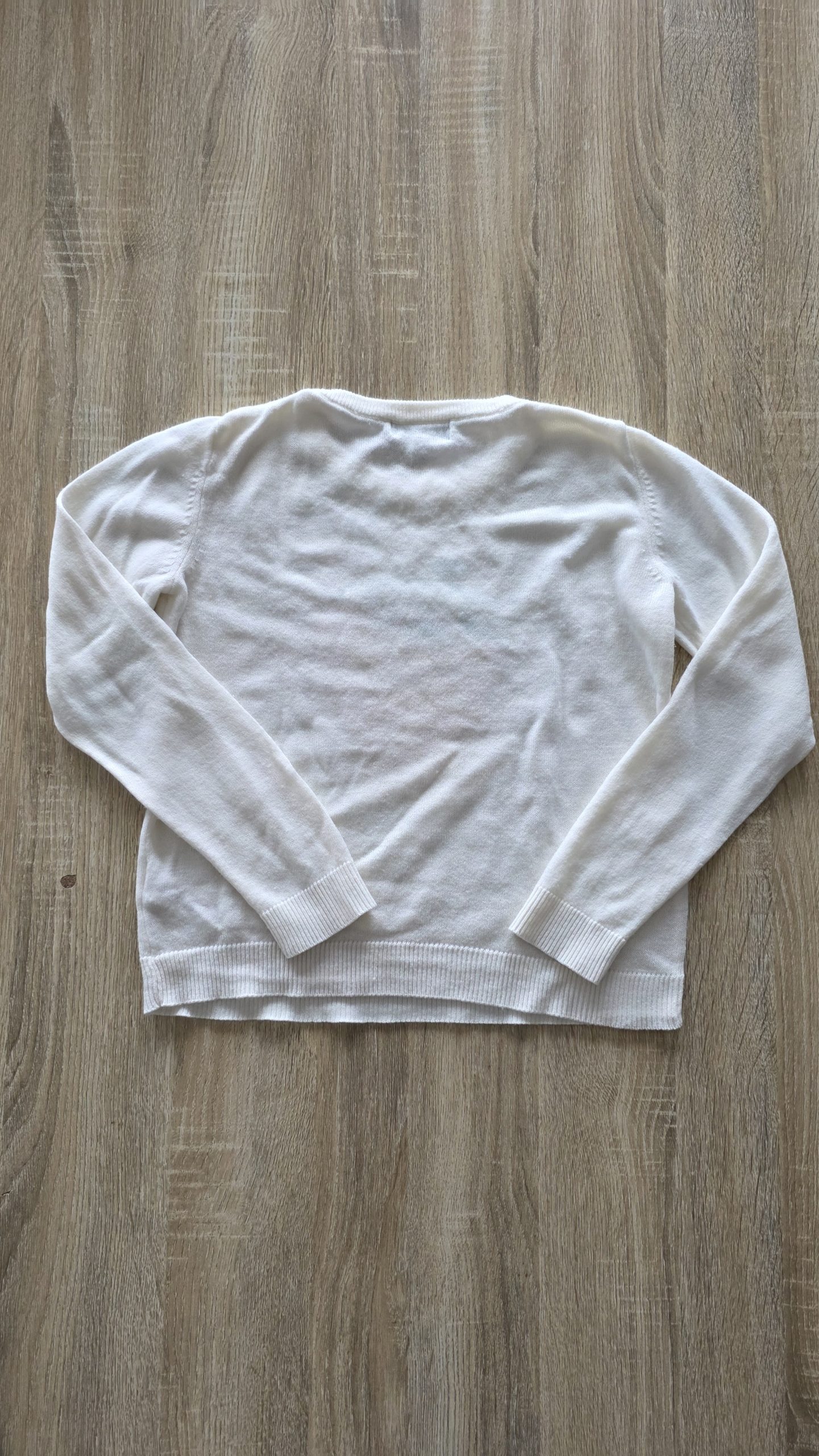 Pull Pull Blanc crème Fille 9 Ans, 10 Ans Tex - Vue de dos