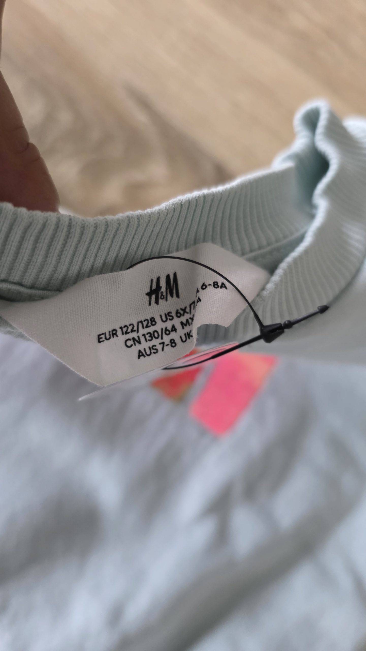 Pull Pull Bleu Fille 6 Ans, 8 Ans H&M - Étiquette