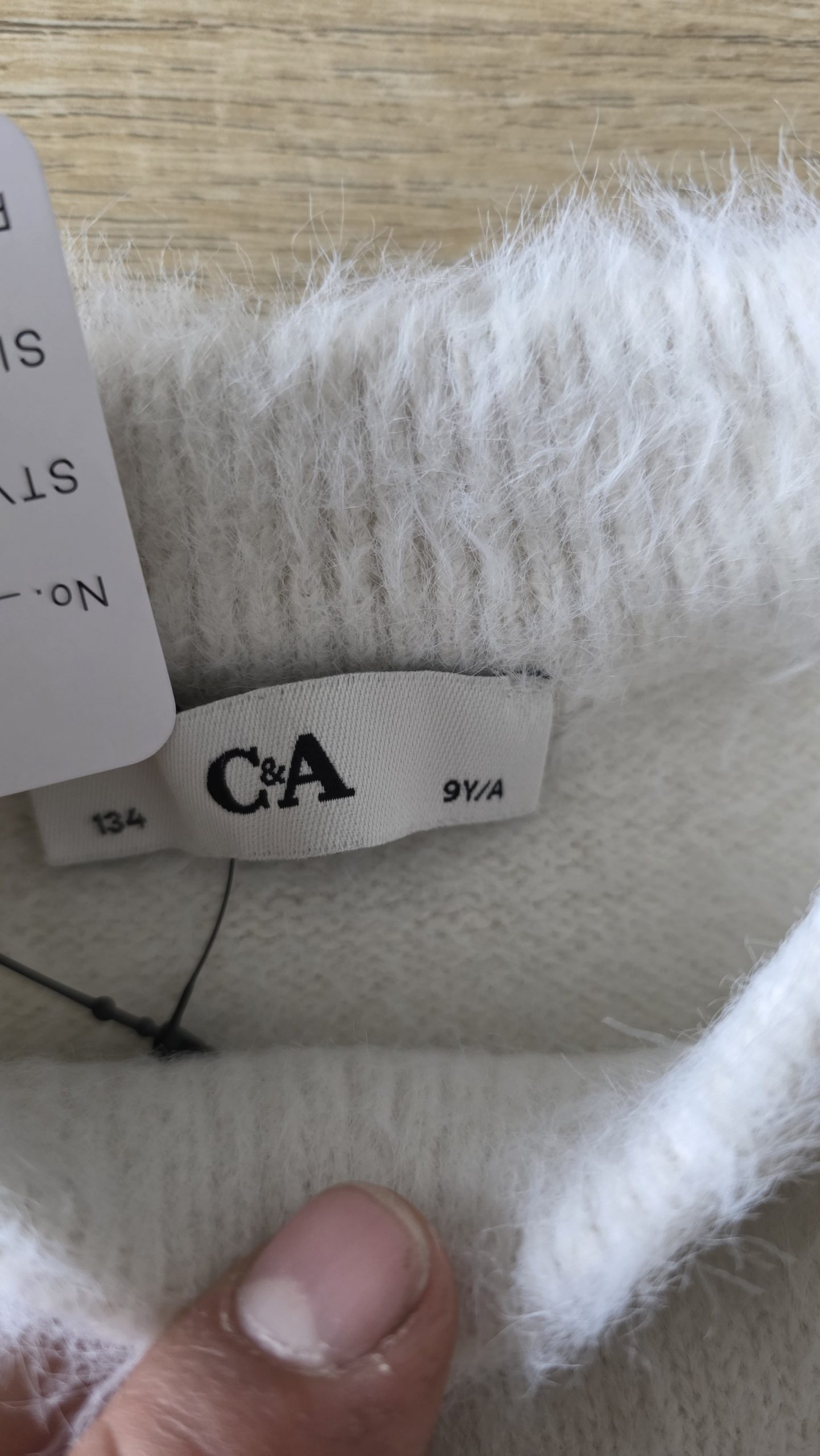 Pull épais Pull épais Blanc Fille 9 Ans C&A - Étiquette