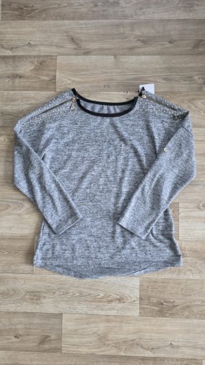 Pull Gris Fille M - Vue de face