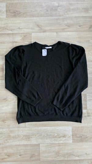 Pull Noir Fille 44 Camaieu - Vue de face