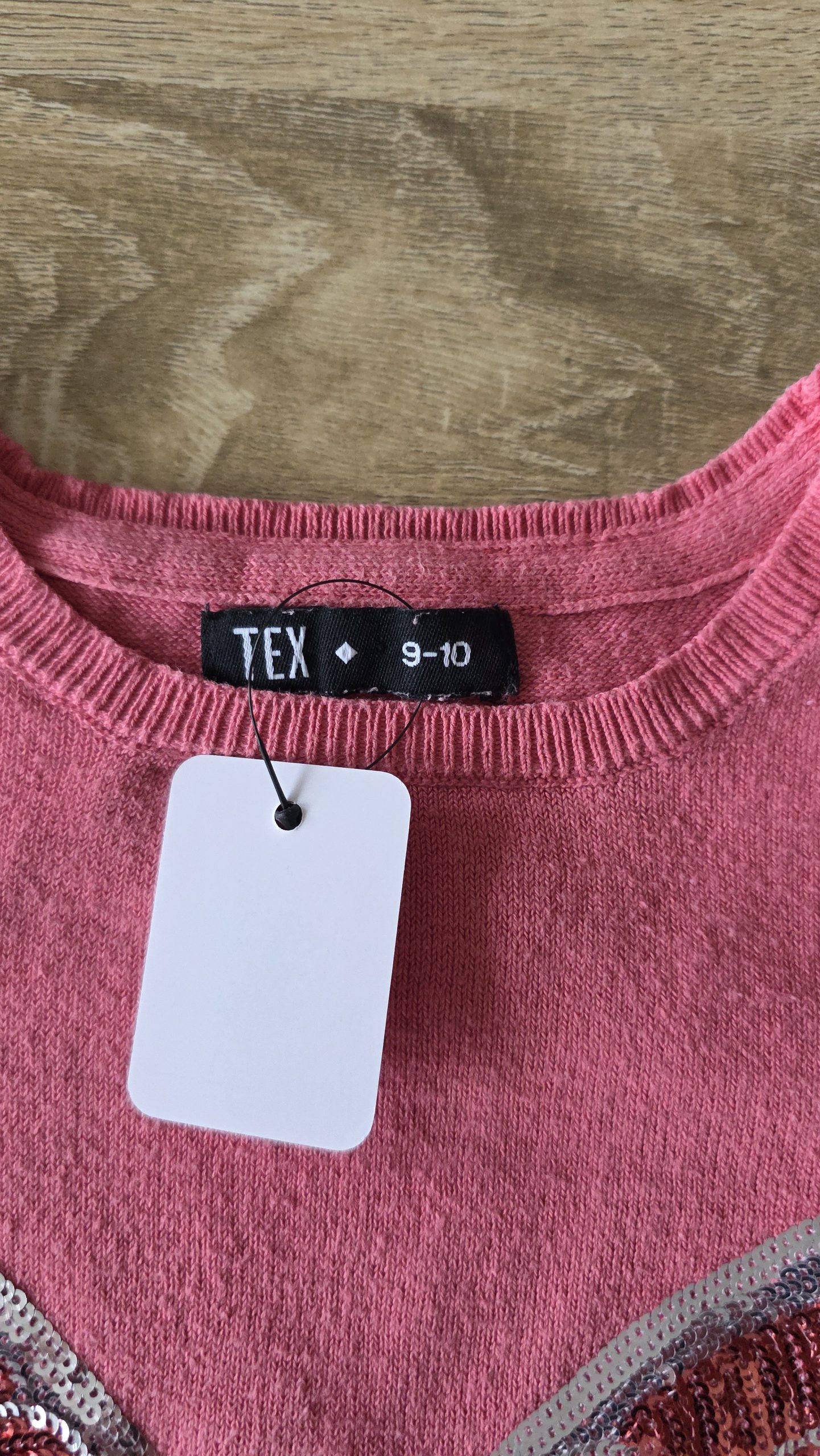 Pull Pull Rose Fille 9 Ans, 10 Ans Tex - Étiquette