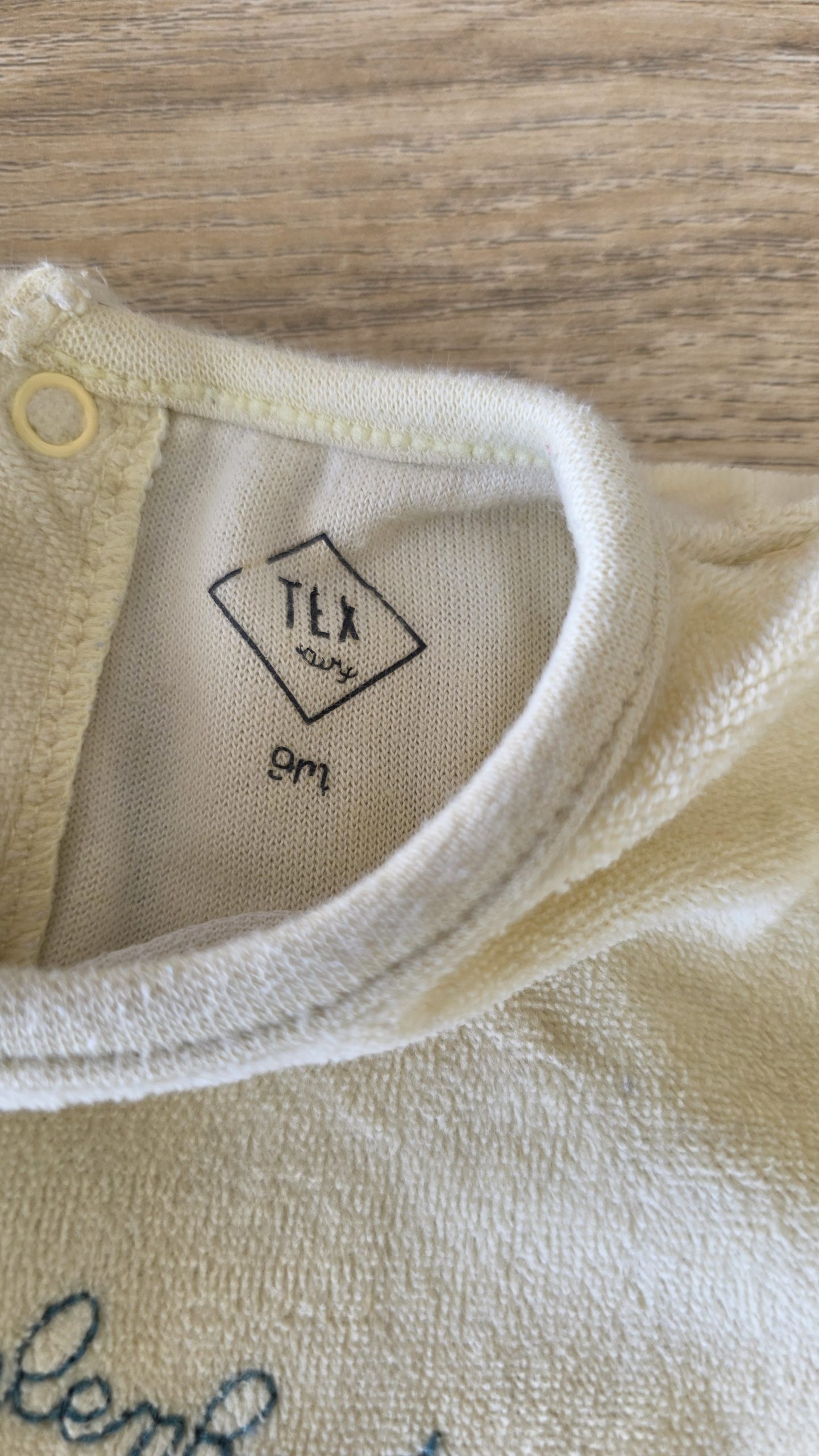 Pyjama Pyjama Jaune Garçon 9 Mois Tex baby - Étiquette