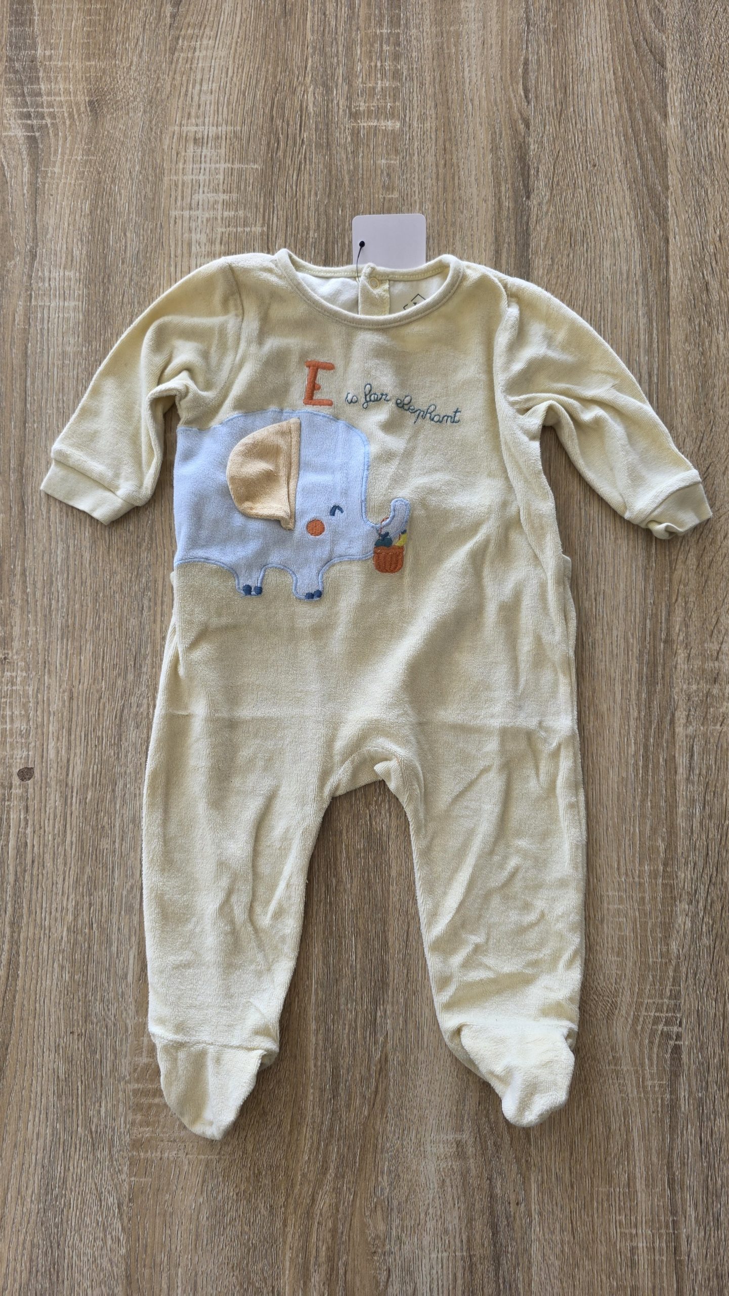 Pyjama Pyjama Jaune Garçon 9 Mois Tex baby - Vue de face