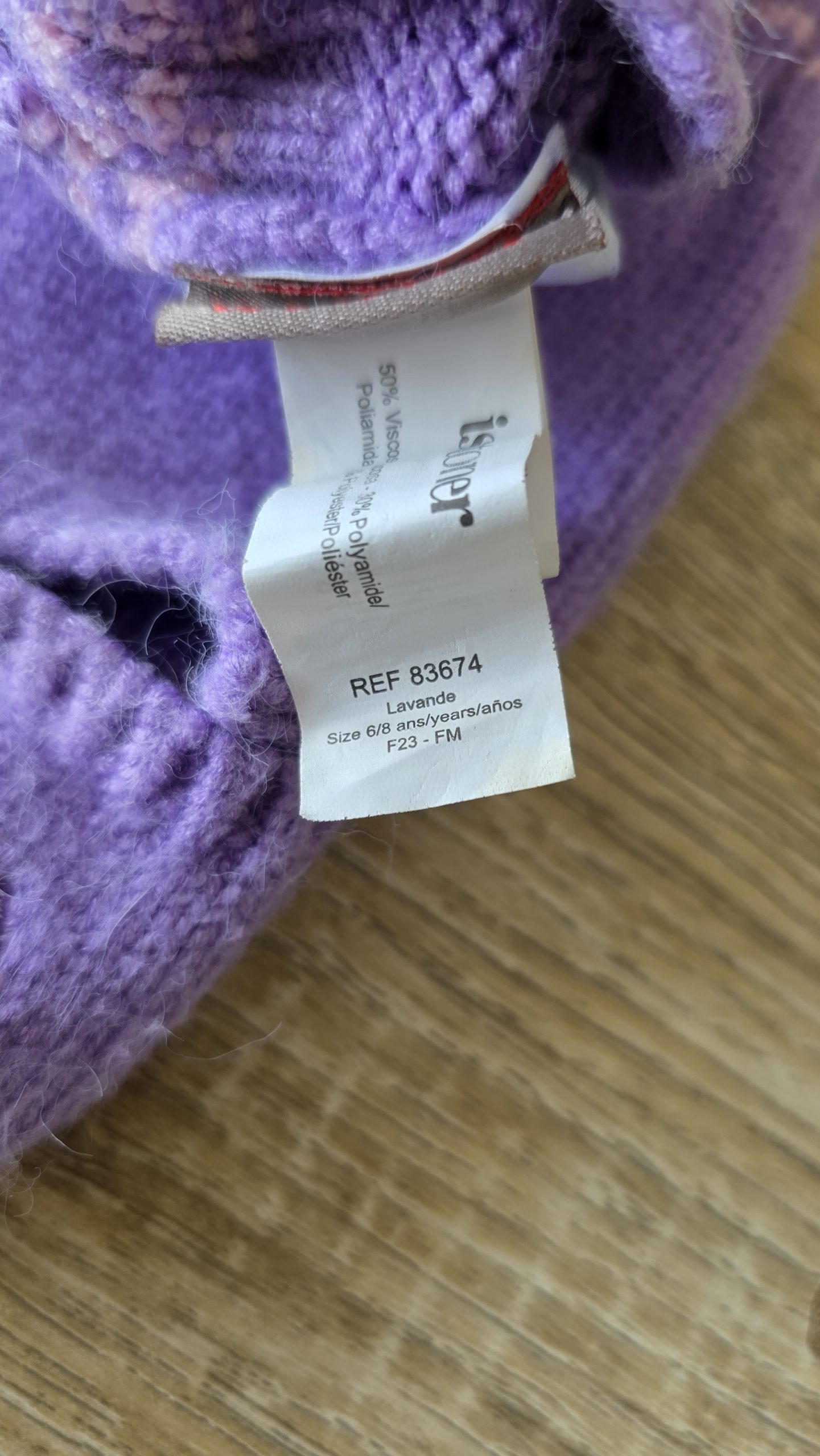 Gant Gant Violet Fille 6 Ans, 8 Ans - Vue de dos