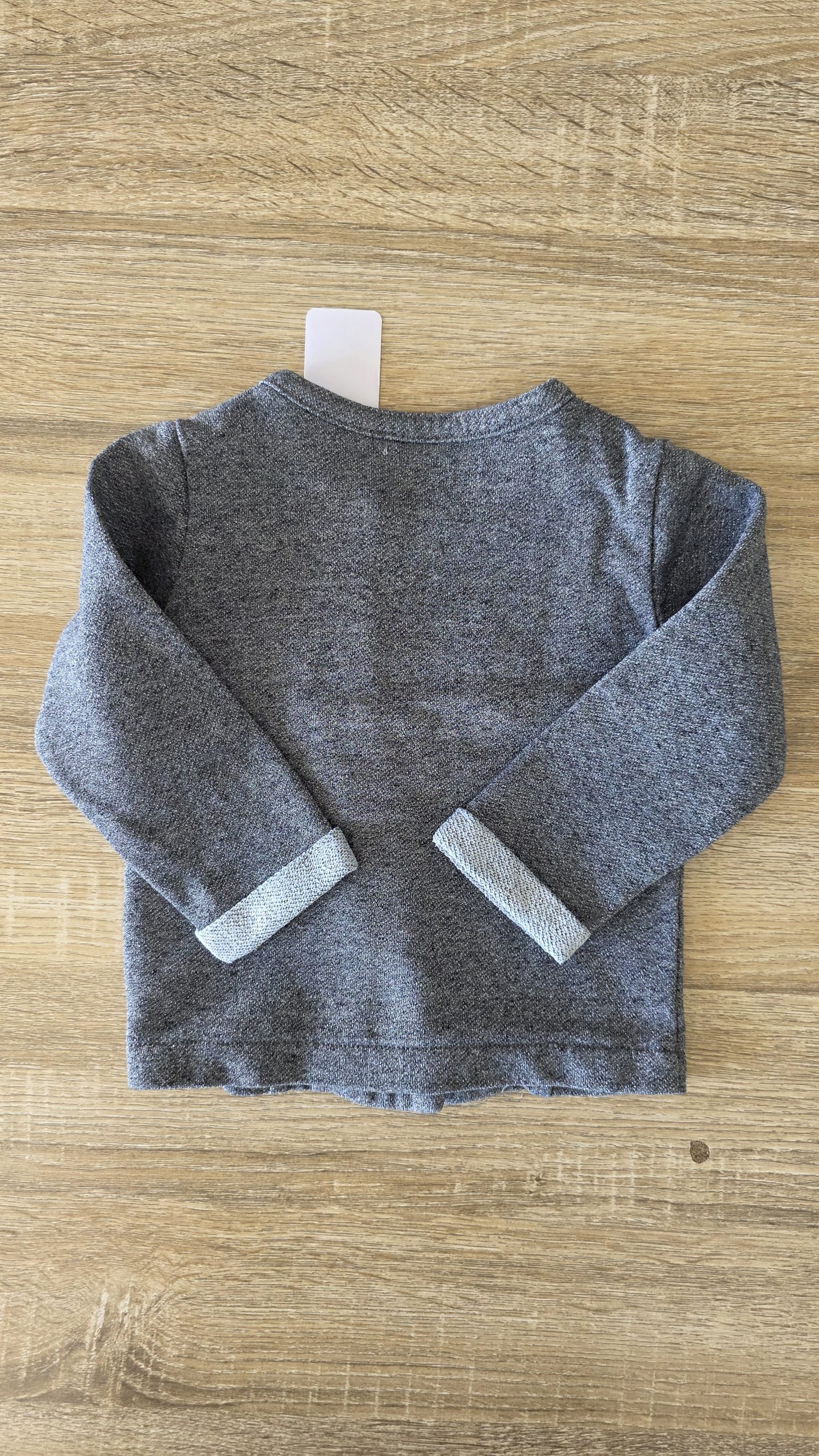 Gilet Gilet Gris Fille 18 Mois Gémo - Vue de dos