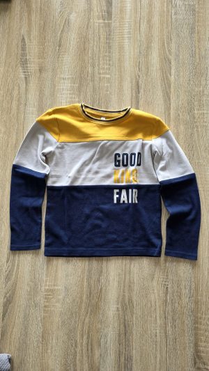 Pull Gris, Jaune Garçon 8 Ans - Vue de face