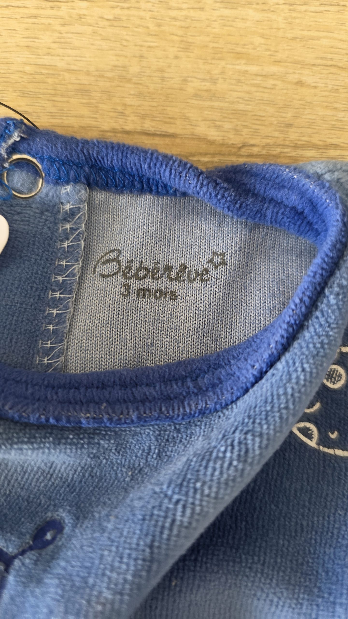 Pyjama Pyjama Bleu Garçon 3 Mois Bébérêve - Étiquette