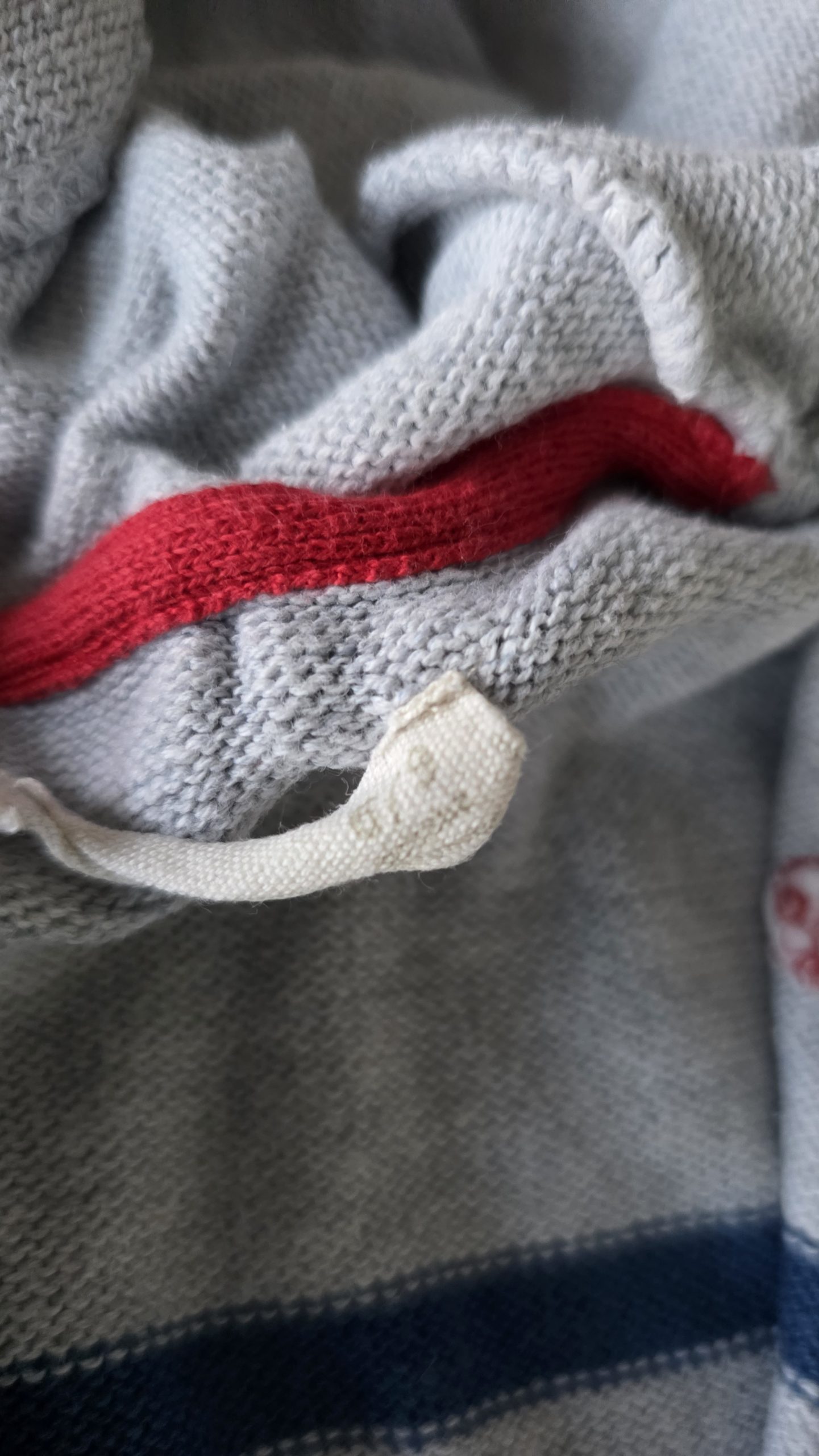 Pyjama Pyjama Bleu, Gris Garçon 6 Mois, 9 Mois - Étiquette