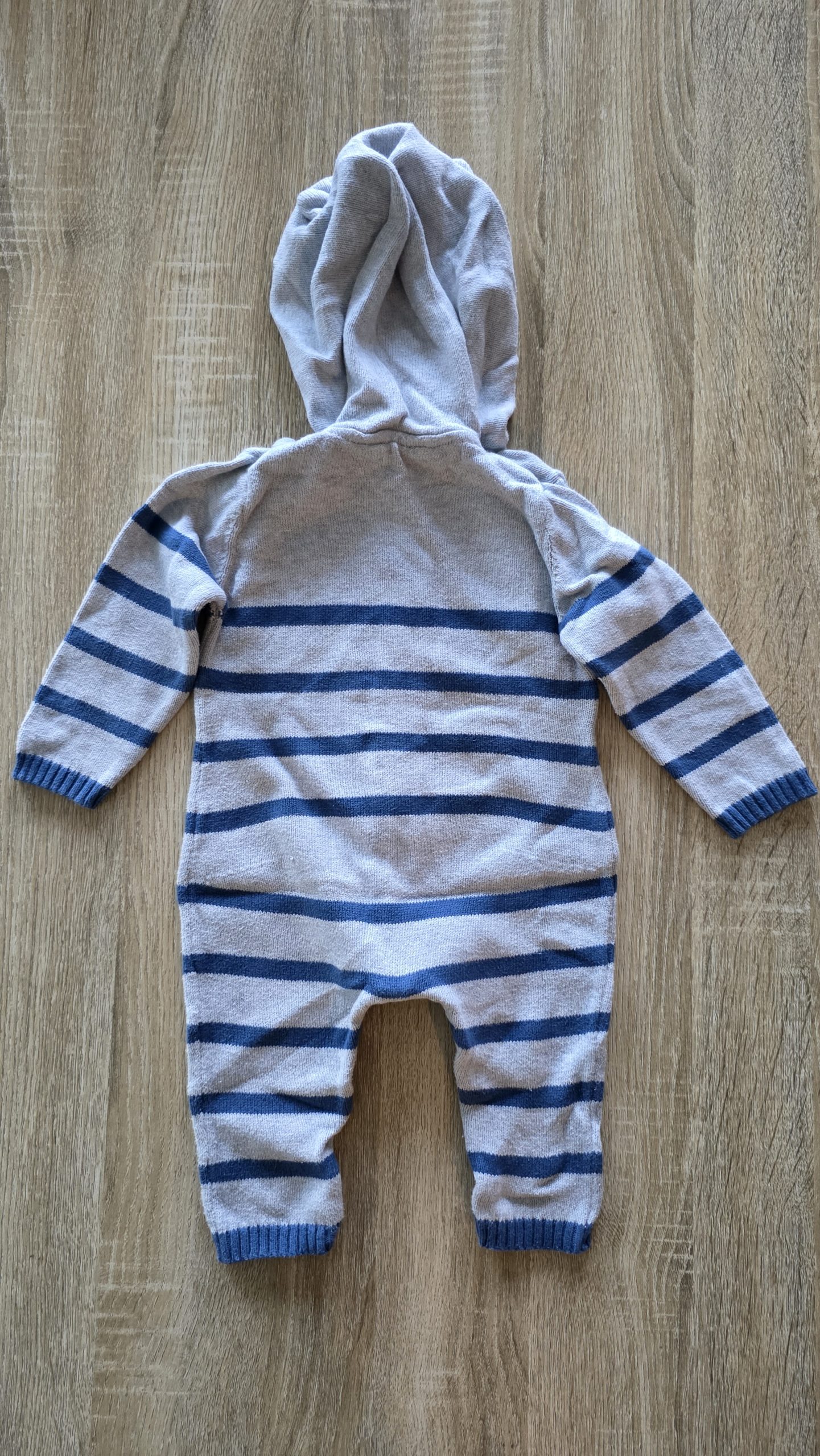 Pyjama Pyjama Bleu, Gris Garçon 6 Mois, 9 Mois - Vue de dos