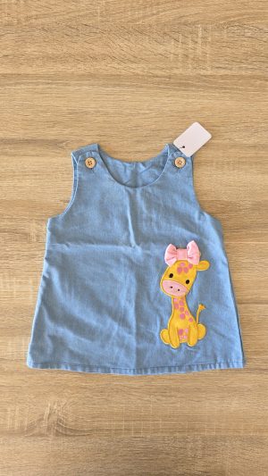 Robe Bleu Fille 3 Mois, 6 Mois Patpat - Vue de face