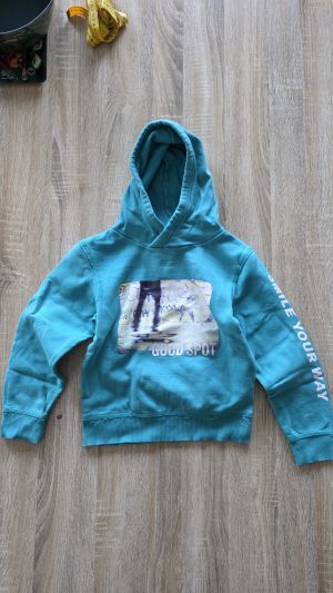 Sweat à capuche Bleu, Vert Garçon 8 Ans Tape à l'oeil - Vue de face