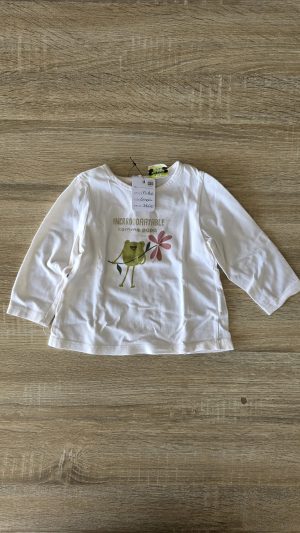 T-shirt Manches longues Blanc crème Mixte 6 Mois Tape à l'oeil - Vue de face