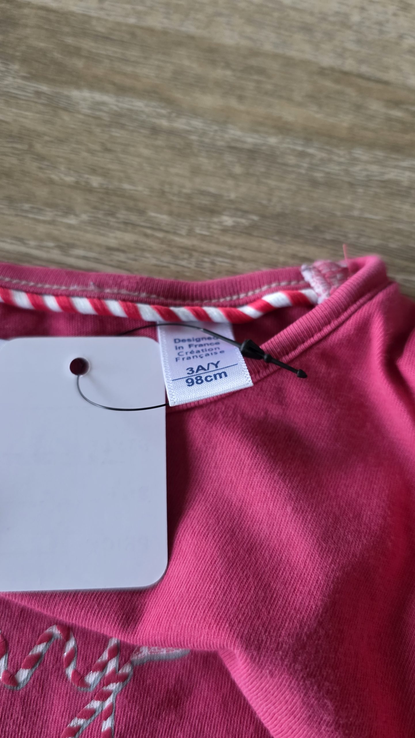 T-shirt manches longues T-shirt manches longues Rose Fille 3 Ans - Étiquette