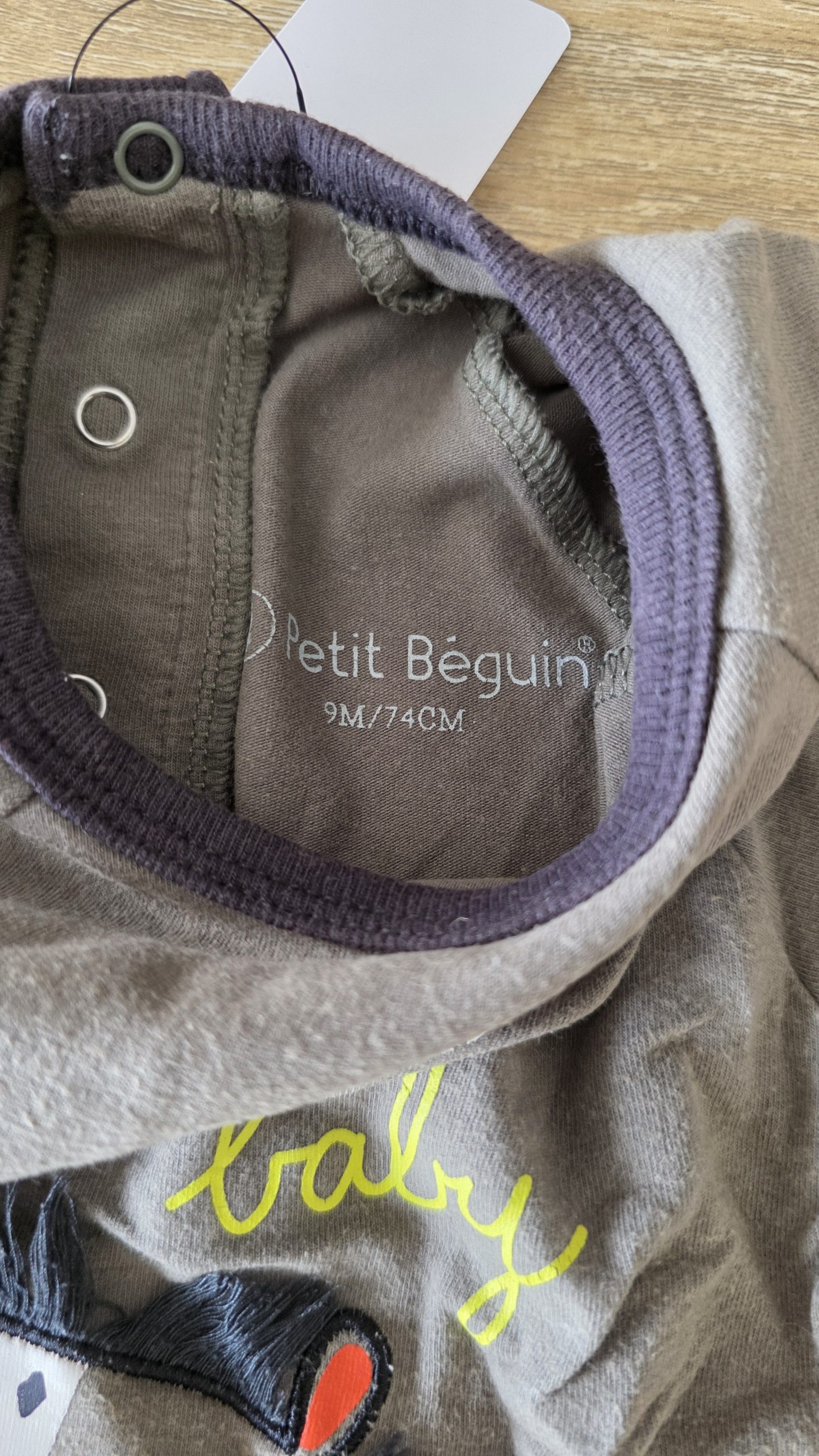 T-shirt T-shirt Vert Garçon 9 Mois Petit béguin - Étiquette