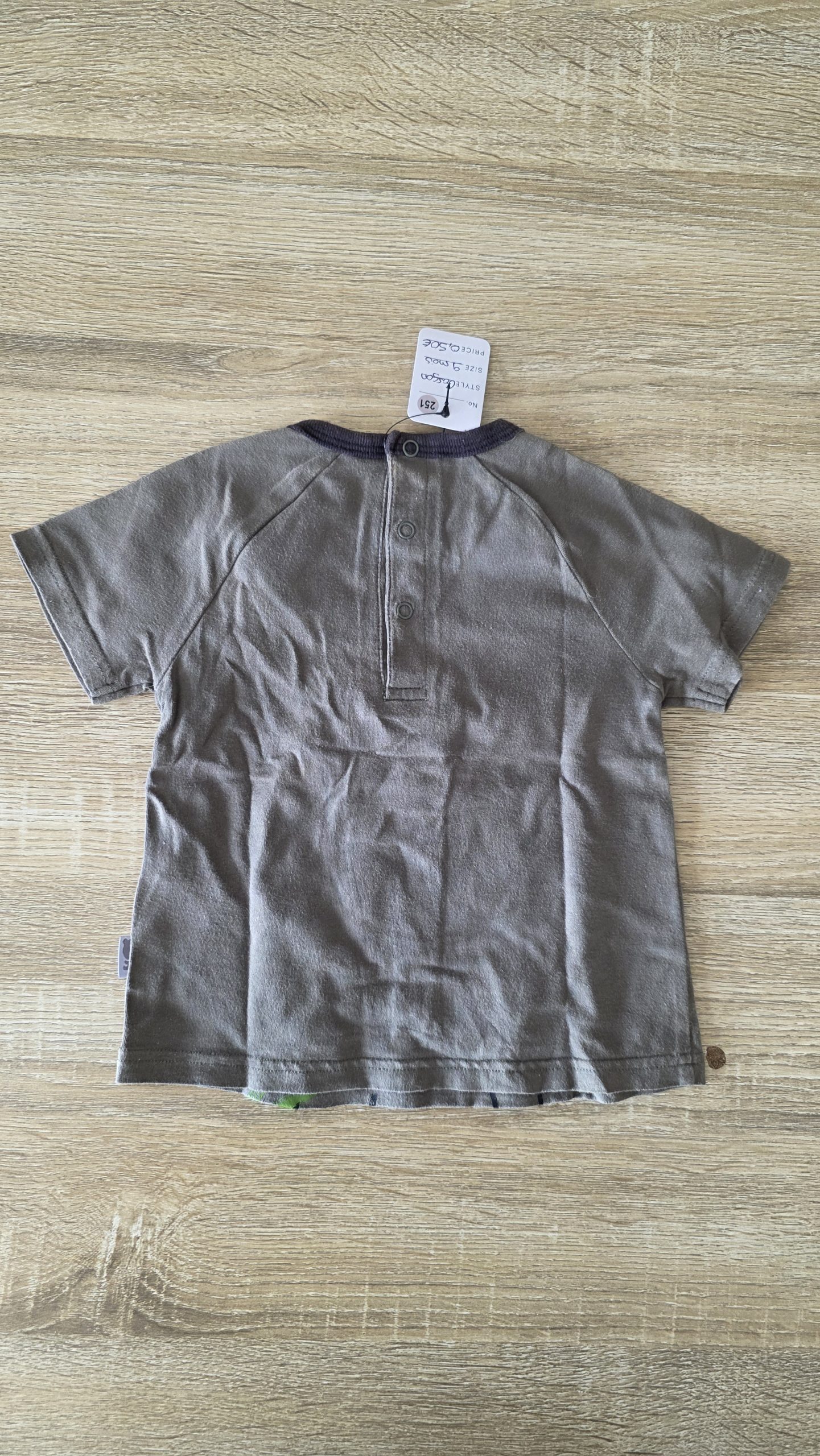 T-shirt T-shirt Vert Garçon 9 Mois Petit béguin - Vue de dos