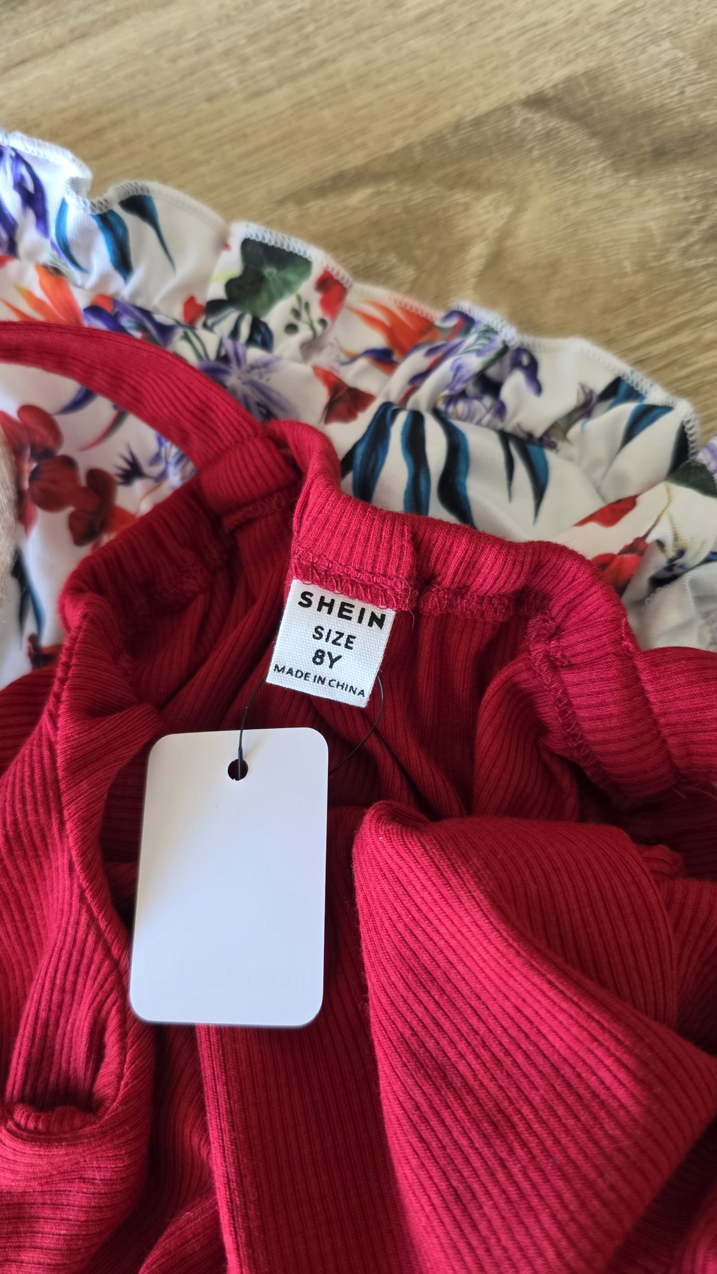 Combishort Combishort Rouge Fille 8 Ans Shein - Étiquette