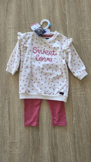 Ensemble Blanc, Rose Fille 6 Mois Terre de marins - Vue de face