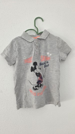 Polo Gris Garçon 5 Ans - Vue de face