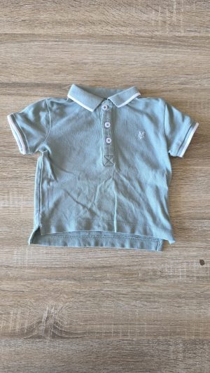 Polo Vert Garçon 6 Mois cyrillus - Vue de face