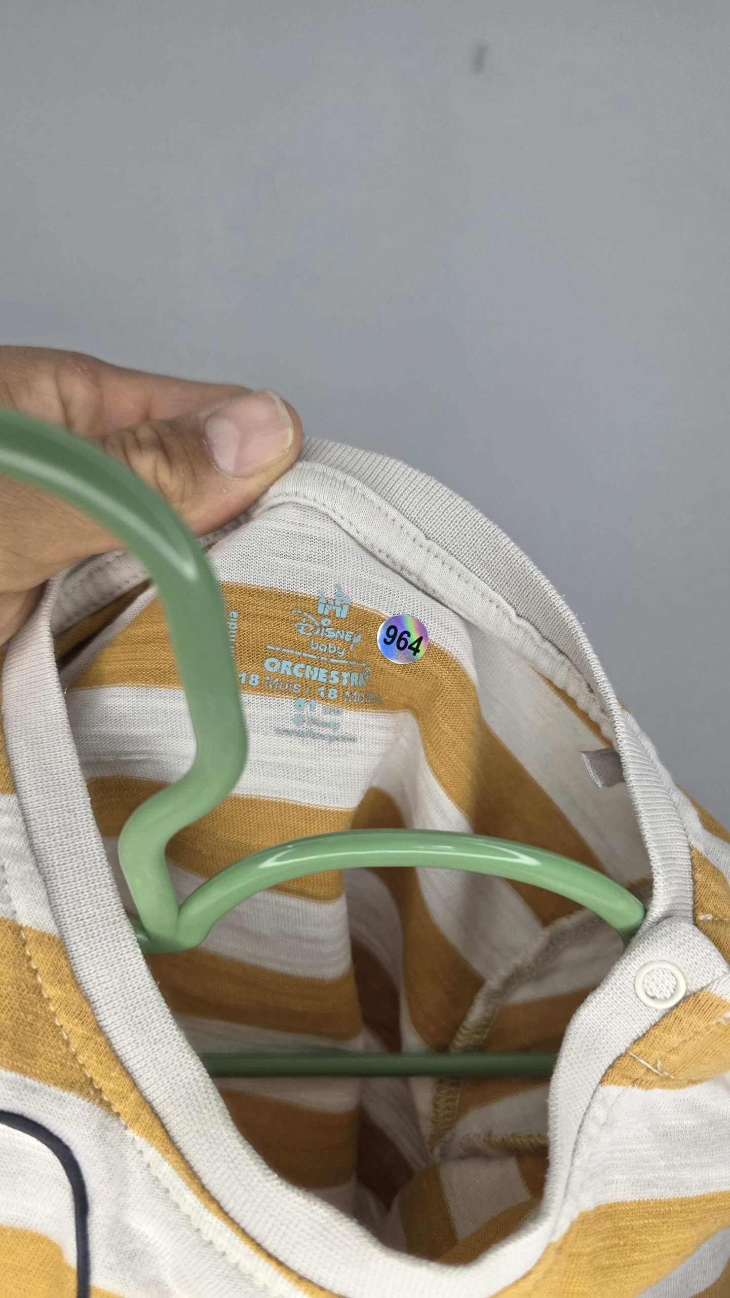 Pull Pull Blanc, Jaune moutarde Garçon 18 Mois Orchestra - Détail