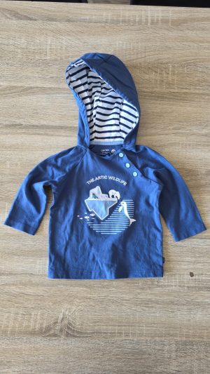 Pull Bleu Garçon 6 Mois Obaïbi - Vue de face