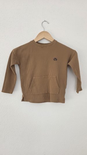 Pull Brun Garçon 5 Ans Kiabi - Vue de face