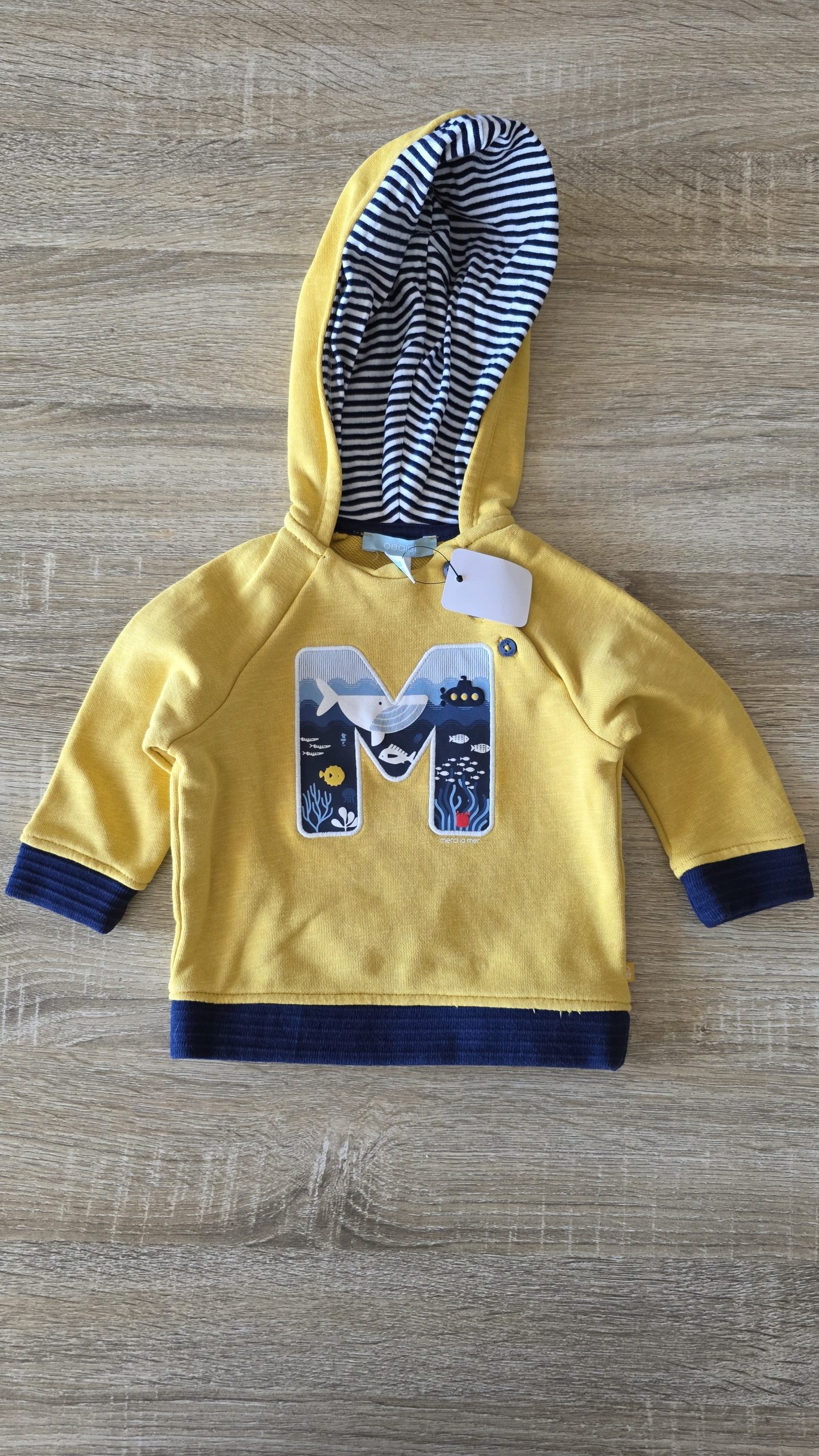 Pull Pull Jaune Garçon 6 Mois Obaïbi - Vue de face