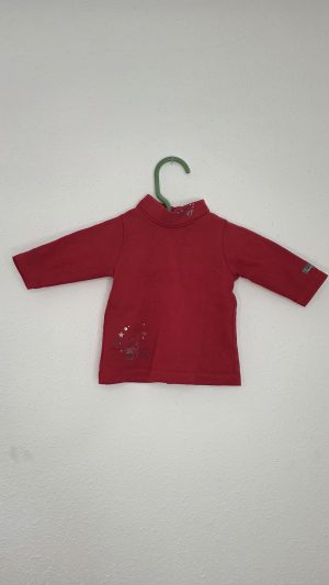 Pull Rouge Fille 1 Mois Sergent major - Vue de face