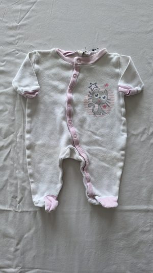 Pyjama Blanc crème Fille 0 Mois - Vue de face