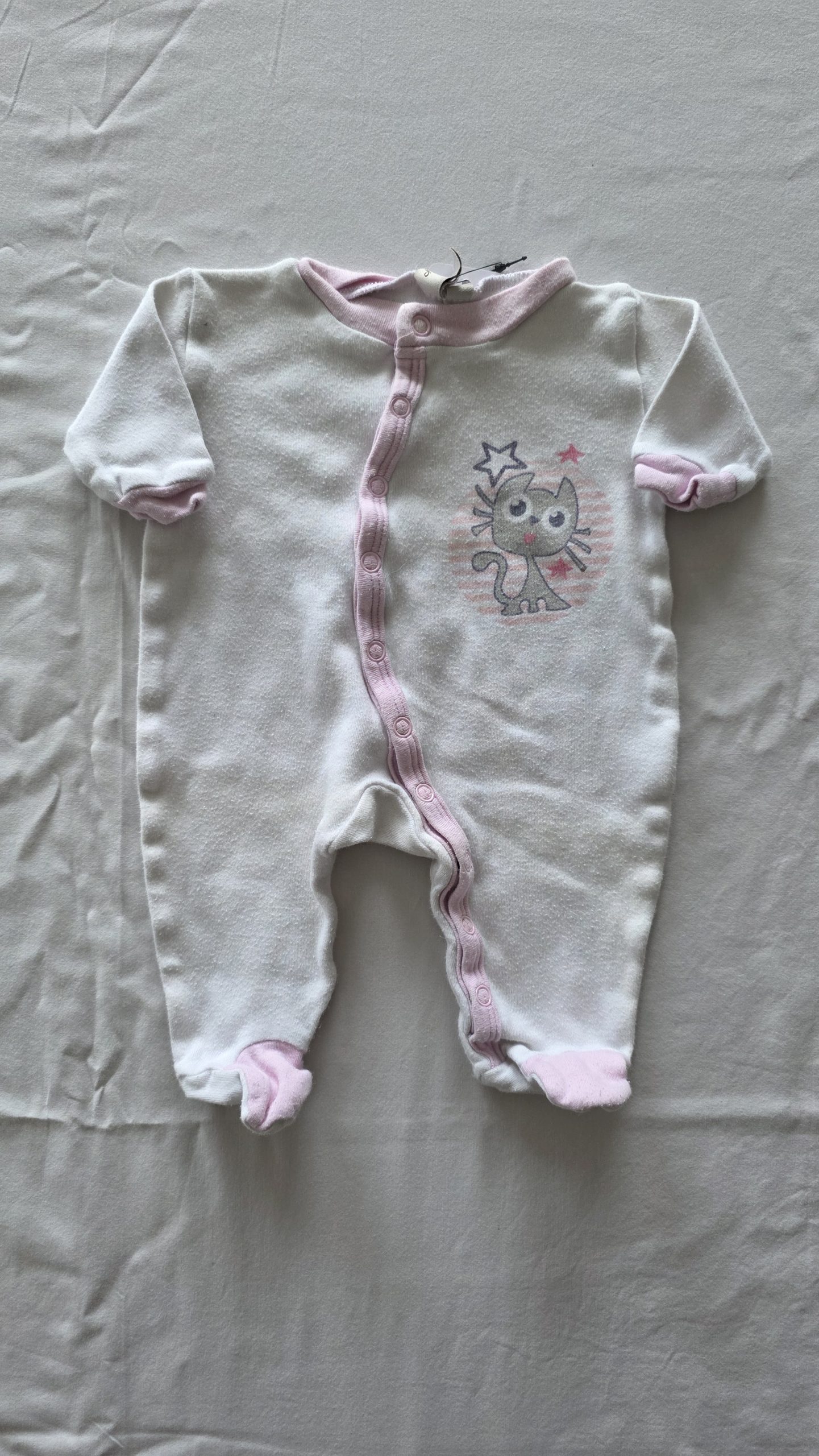 Pyjama Pyjama Blanc crème Fille 0 Mois - Vue de face