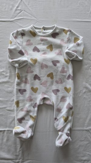 Pyjama Blanc Fille 9 Mois Kiabi - Vue de face