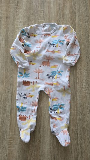 Pyjama Blanc, Jaune, Rose Mixte 18 Mois Inextenso - Vue de face