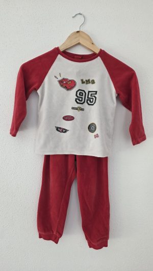 Pyjama Blanc, Rouge Garçon 5 Ans Disney - Vue de face