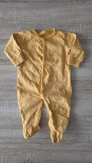 Pyjama Jaune Garçon 1 Mois Zeeman - Vue de face