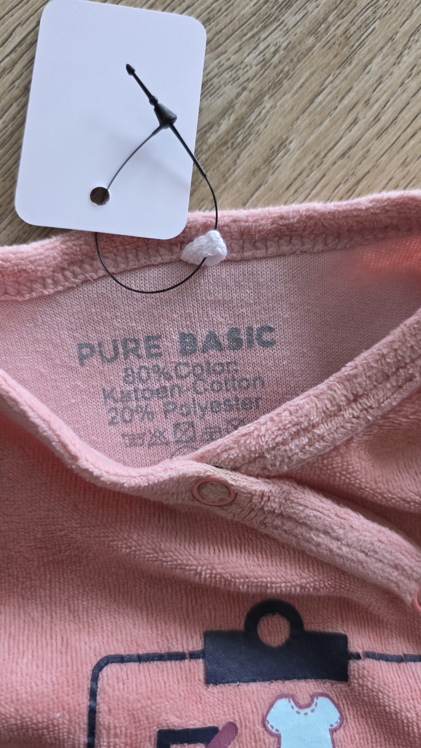 Pyjama Pyjama Rose Fille 3 Mois - Étiquette