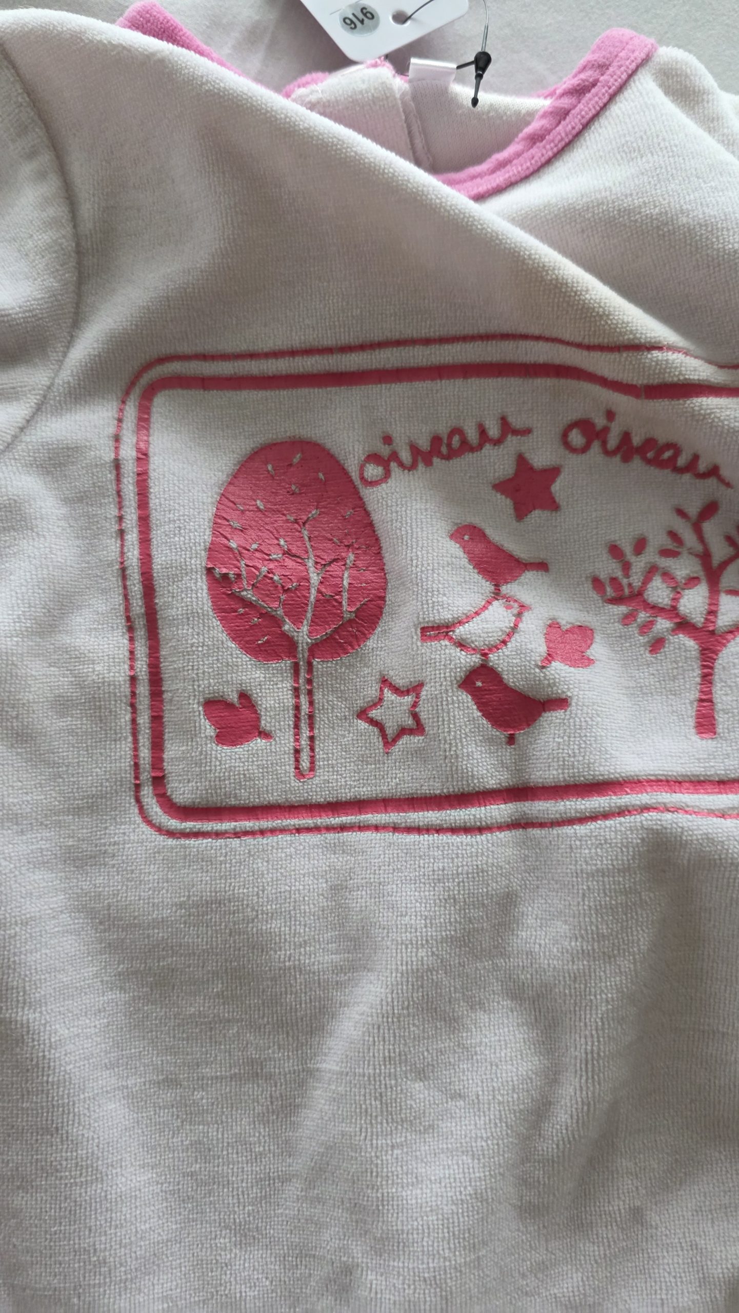 Pyjama Pyjama Rose Fille 6 Mois - Détail