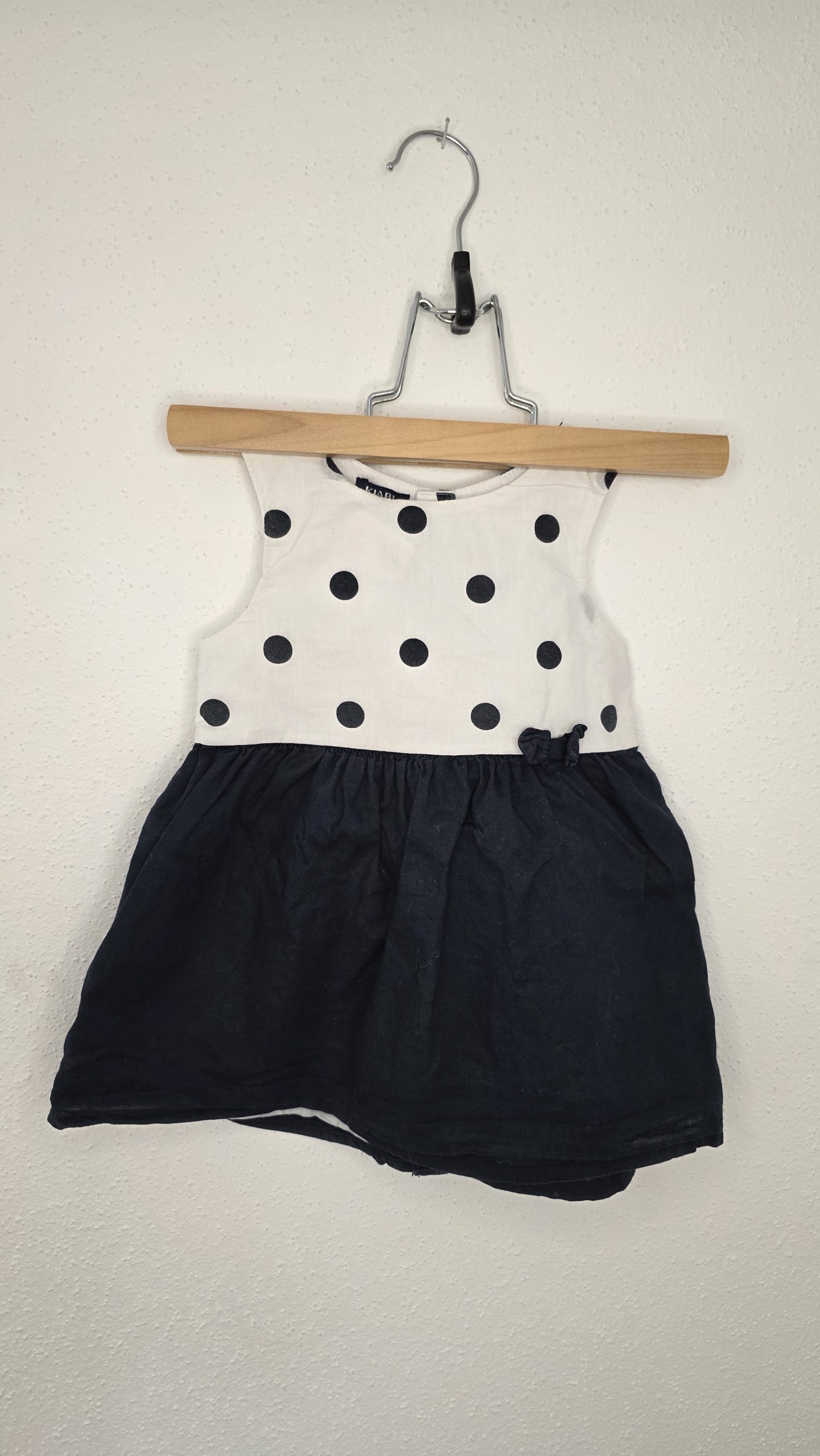 Robe Robe Blanc, Bleu Fille 9 Mois Kiabi 2 - Vue de face