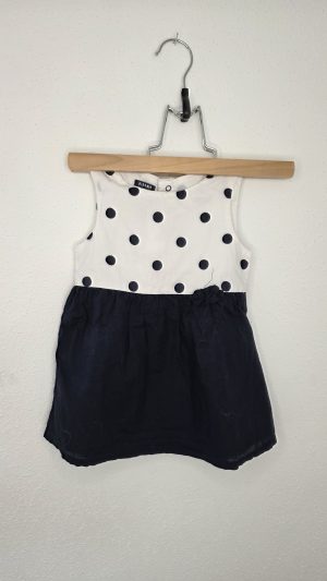 Robe Blanc, Bleu Fille 9 Mois Kiabi - Vue de face